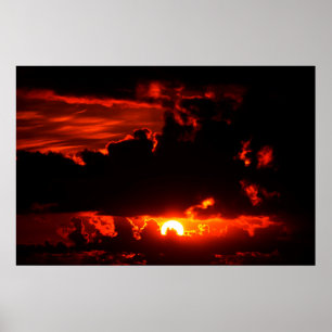 mörk moody röd solnedgång himlar poster