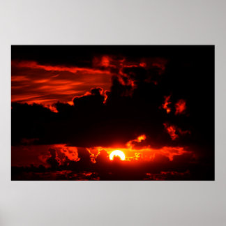 mörk moody röd solnedgång himlar poster