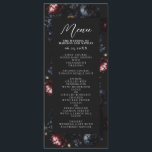 Mörk Moody Romantic Black Peony Gothic Bröllop Meny<br><div class="desc">Ange scenen för en skrämmande elegant-händelse med de här gotiska menyerna. Dessa lyxiga blommigt bröllop-menus har en bukett av svarta och röda peonier och blåbär mot svart bakgrund. Det är perfekt för ett dramatiskt och oförglömligt firande. De är idealiska för älskare i mörk romantik och tidlös allure.</div>