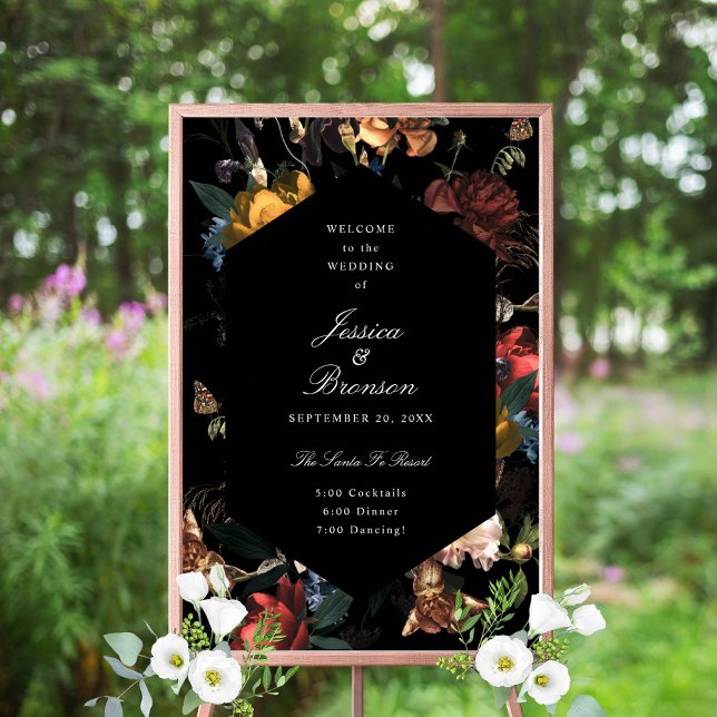 Mörk Moody Romantisk Blommigt Nederländska Bröllop Poster (Skapare uppladdad)