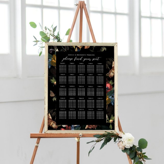 Mörk Moody Romantisk Blommigt Nederländska Bröllop Poster (Skapare uppladdad)