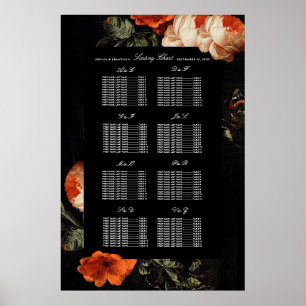 Mörk Moody Romantisk Blommigt Nederländska Bröllop Poster
