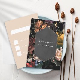Mörk Moody Romantisk Blommigt Nederländska Painter OSA Kort