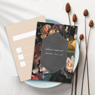 Mörk Moody Romantisk Blommigt Nederländska Painter OSA Kort