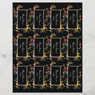 Mörk Moody romsk Blommigt DIY Placera kort