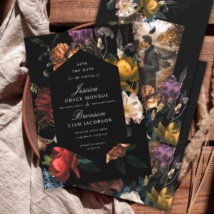 Mörk Moody romsk Blommigt nederländsk Spara datum Inbjudningar