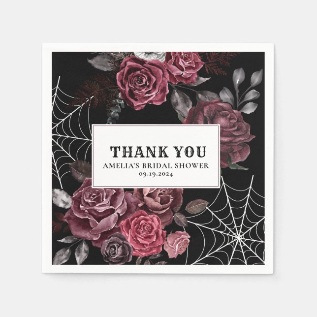 Mörk moody svart Möhippa för gotisk blommigt Pappersservett (Framsidan)