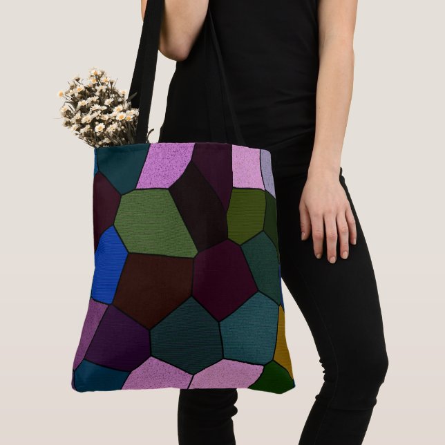 Mörk mosaik tygkasse (Närbild)