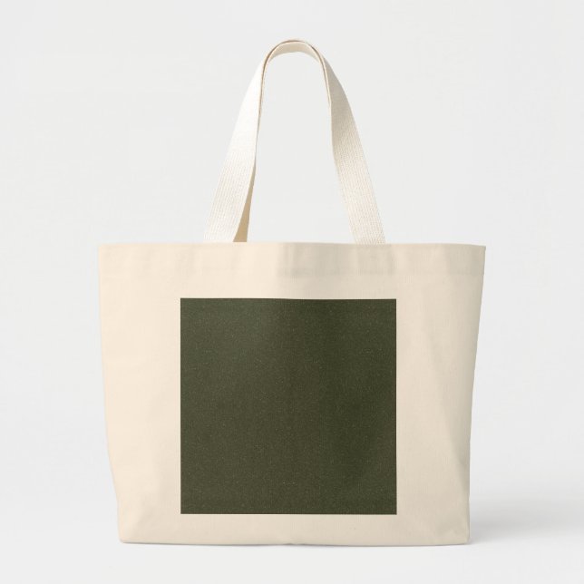 Mörk Moss Grönt Canvas Tote - Anpassade Jumbo Tygkasse (Framsidan)