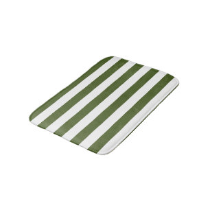 Mörk Moss Grönt och White Rand Badrumsmatta