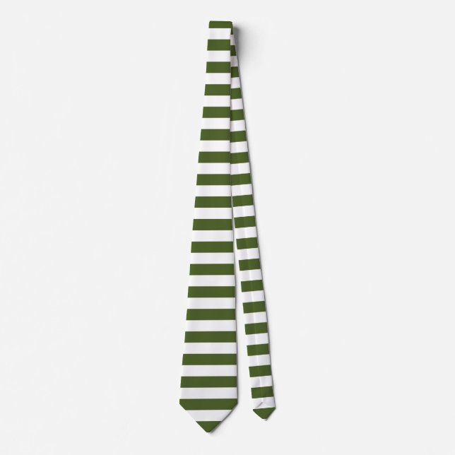 Mörk Moss Grönt och White Rand Slips (Framsida)
