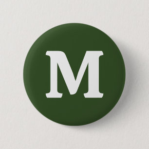 Mörk Moss Grönt Solid Färg Knapp