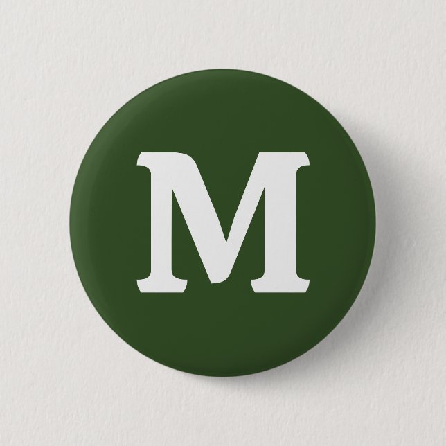 Mörk Moss Grönt Solid Färg Knapp (Framsida)