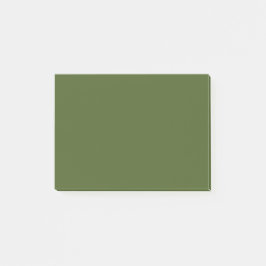 Mörk Moss Grönt Solid Färg Post-it Block