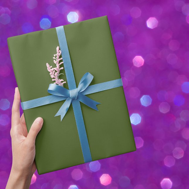 Mörk Moss Grönt Solid Färg Presentpapper (Skapare uppladdad)