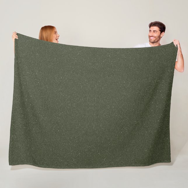 Mörk Moss Struktur Anpassningsbar Fleece Blanket (På plats)