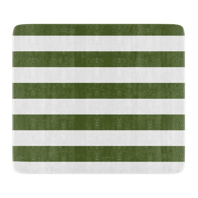 Mörk Mossgrön och Vita Ränder (Framsidan)