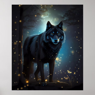 Mörk Mysterious Black Varg Poster