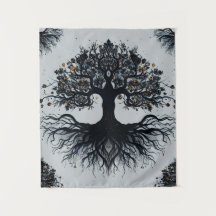 Mörk Mystic Livets träd Tapestry