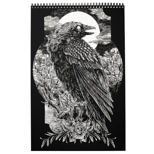 Mörk Mystical Raven Kalender (Omslag)