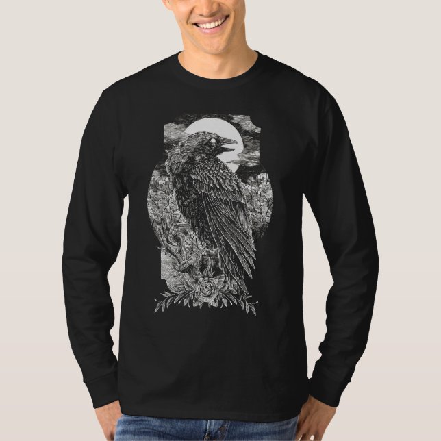 Mörk Mystisk Korp T Shirt (Framsida)