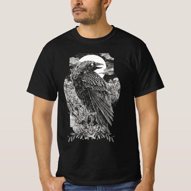 Mörk Mystisk Korp T Shirt (Framsida)