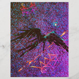 Mörk Mystoppet vingade figur som flyger över rymde