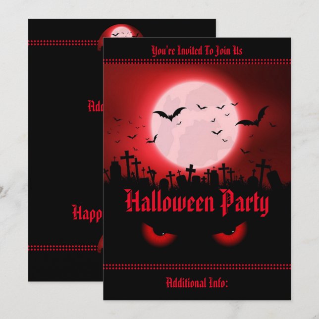 Mörk Nattvakare Inbjudningar (Fram/baksida)