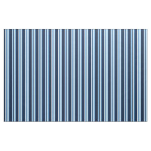 Mörk Nautical Light Blue Rand Mönster Tyg
