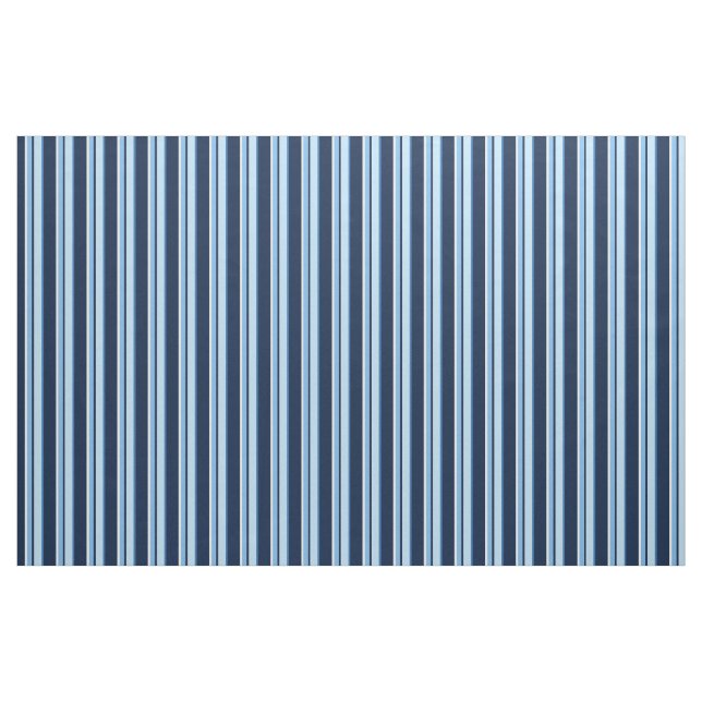 Mörk Nautical Light Blue Rand Mönster Tyg (Fat Quarter)