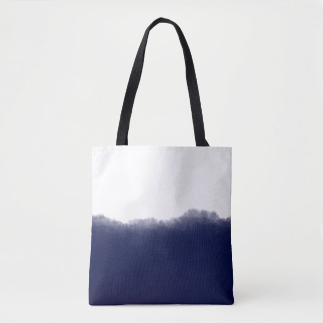 Mörk Navy Akvarell Tygkasse (Framsida)