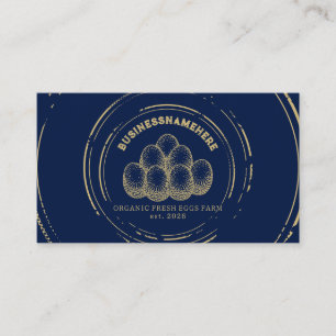 Mörk Navy Höna Ägg QR-kod Visitkort