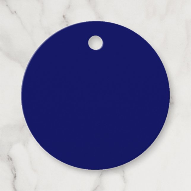 Mörk Navy Solid Färg Gåvor Etiketter (Framsida)