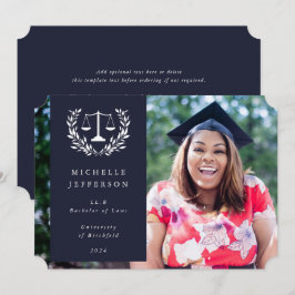 Mörk Navy + White Law Scale Laurel Wandeans Photo Meddelande