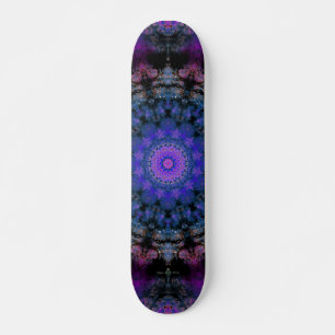 Mörk nebulosa mandala mini skateboard bräda 18,5 cm