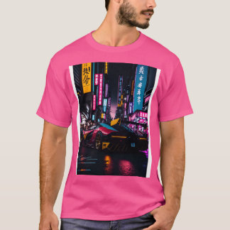 Mörk Neon Sports i japansk Neon City 22 T Shirt