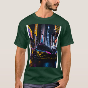 Mörk Neon Sports i Japanska Neon City 8 T Shirt