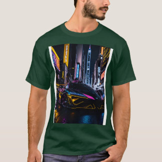 Mörk Neon Sports i Japanska Neon City 8 T Shirt