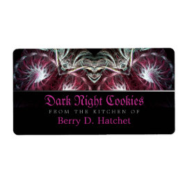 Mörk Night Cookies Halloween Food Sticker-etikett Fraktsedel
