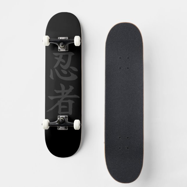 Mörk Ninja Mini Skateboard Bräda 18,5 Cm (Framsida)