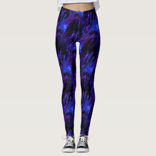 Mörk - nordligt ljus för blått leggings
