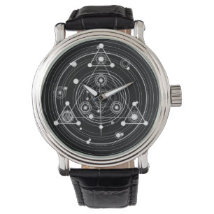 Mörk occult stil helig geometry armbandsur