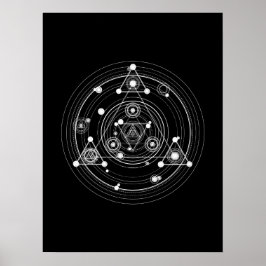 Mörk occult stil helig geometry poster