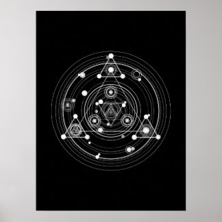Mörk occult stil helig geometry poster