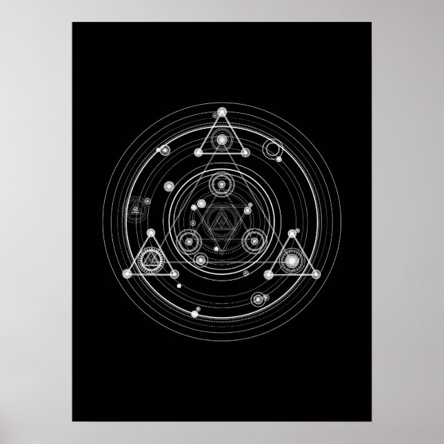 Mörk occult stil helig geometry poster (Framsidan)
