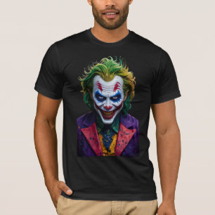 Mörk och Fungerande Joker Porträtt T-Shirt-design T Shirt