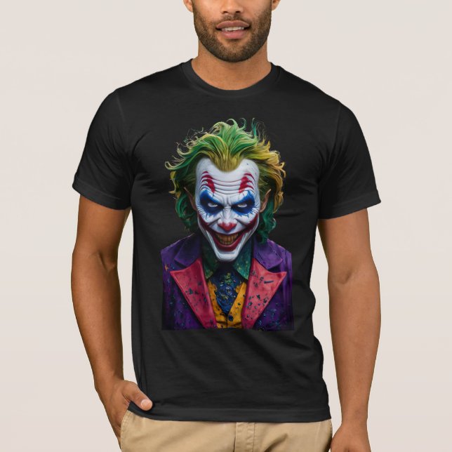 Mörk och Fungerande Joker Porträtt T-Shirt-design T Shirt (Framsida)