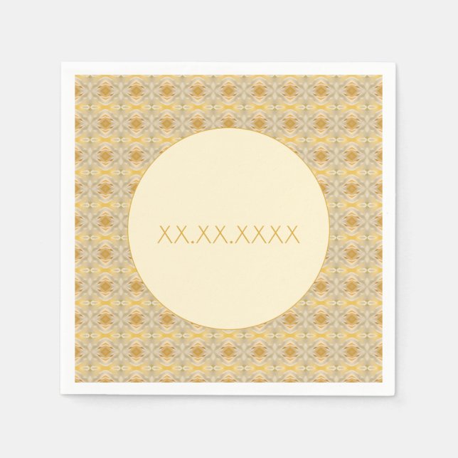 Mörk och lätt Guld, liten Pappersservett (Framsidan)