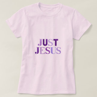 Mörk och lätt Lila Shades Glitter "Jesus" Namn T Shirt