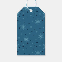 Mörk och lätt turkos Blue Snowflake Gift Märkre